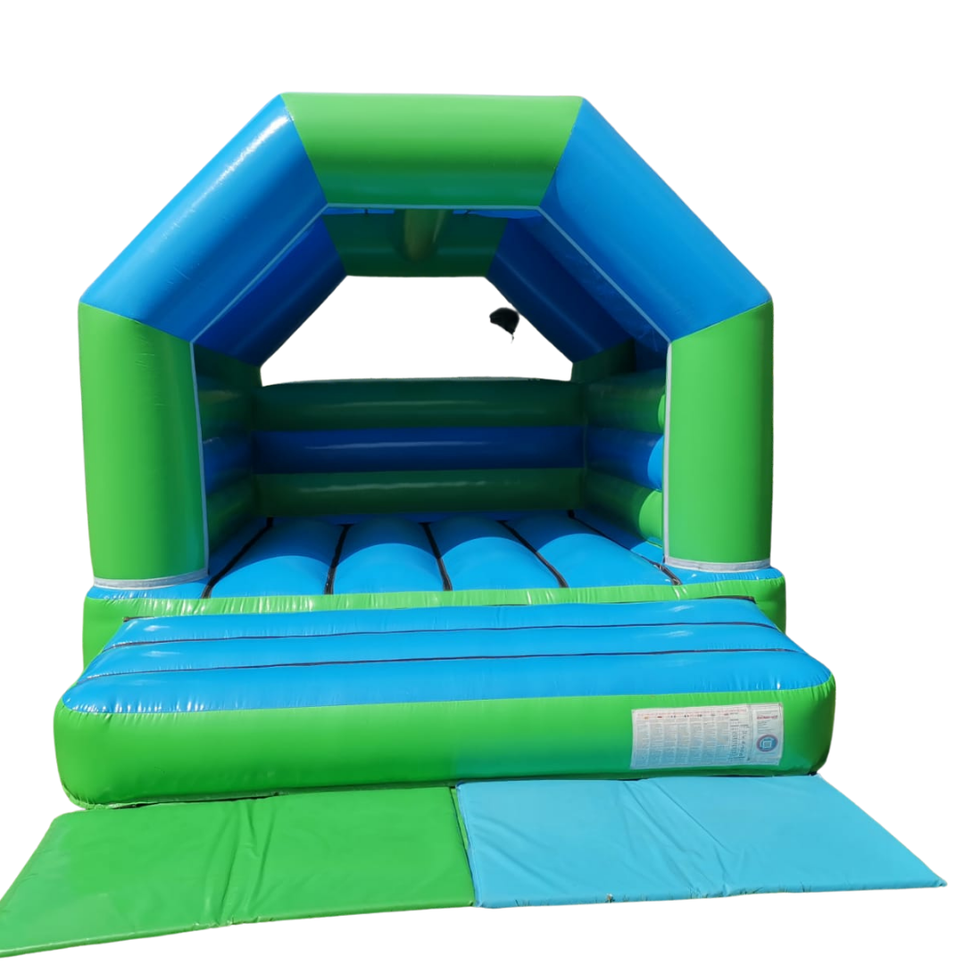 Green and Blue Bouncy Castle Hire