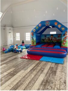 Paw patrol bouncy castle hire and soft play hire
