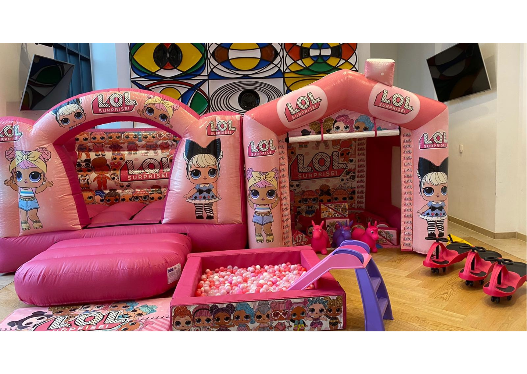 lol surprise dolls bouncy castle