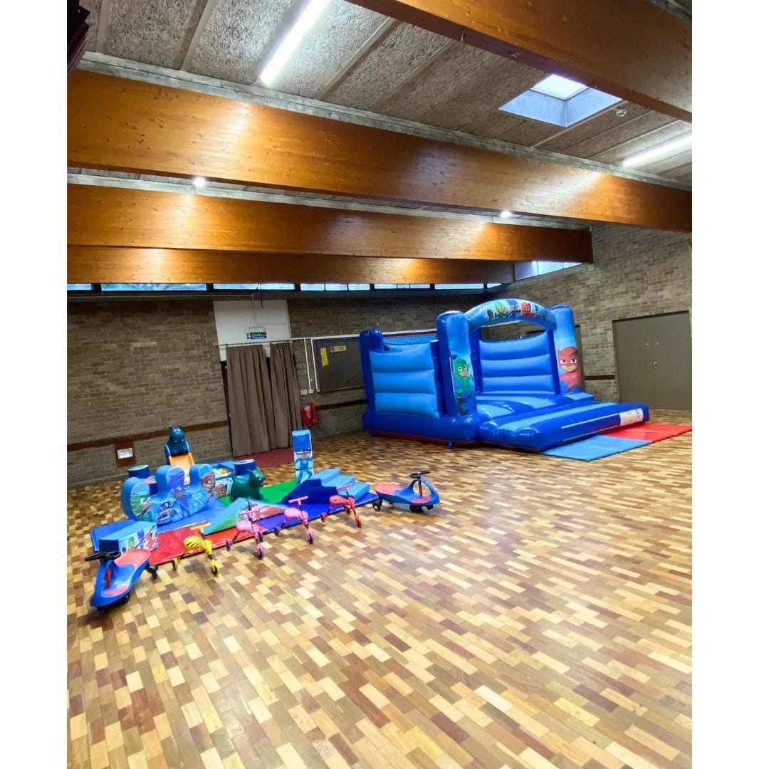 Night heroes bouncy castle and soft play package hire