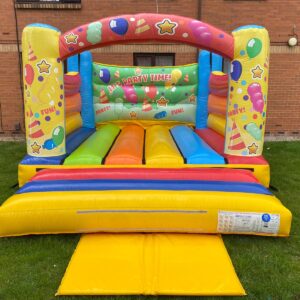 multicoloured bouncy castle hire