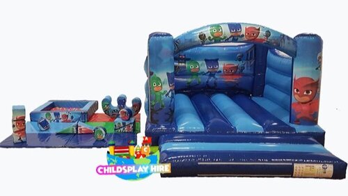 Masked Heroes Bouncy Castle & Soft Play Package
