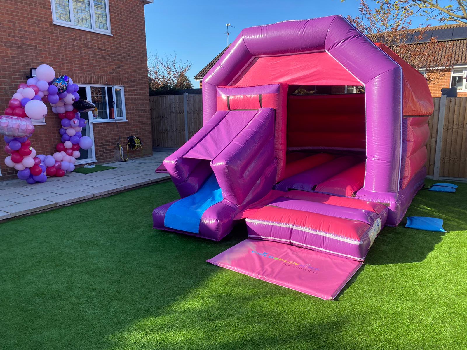 Pink bouncy castle hire