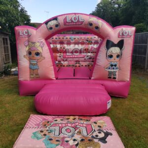 Pink Surprise Dolls Bouncy Castle Hire
