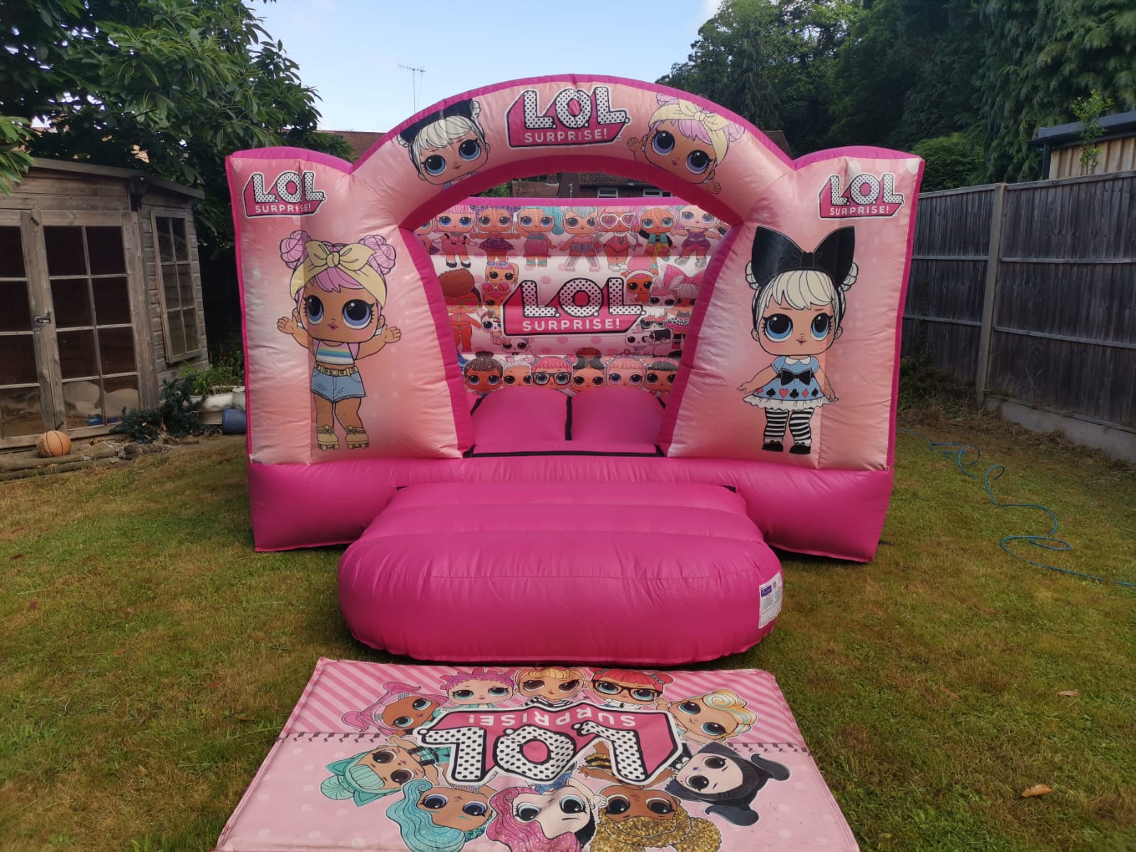 Pink Surprise Dolls Bouncy Castle