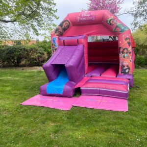 Princess Front Slide Bouncy Castle Hire