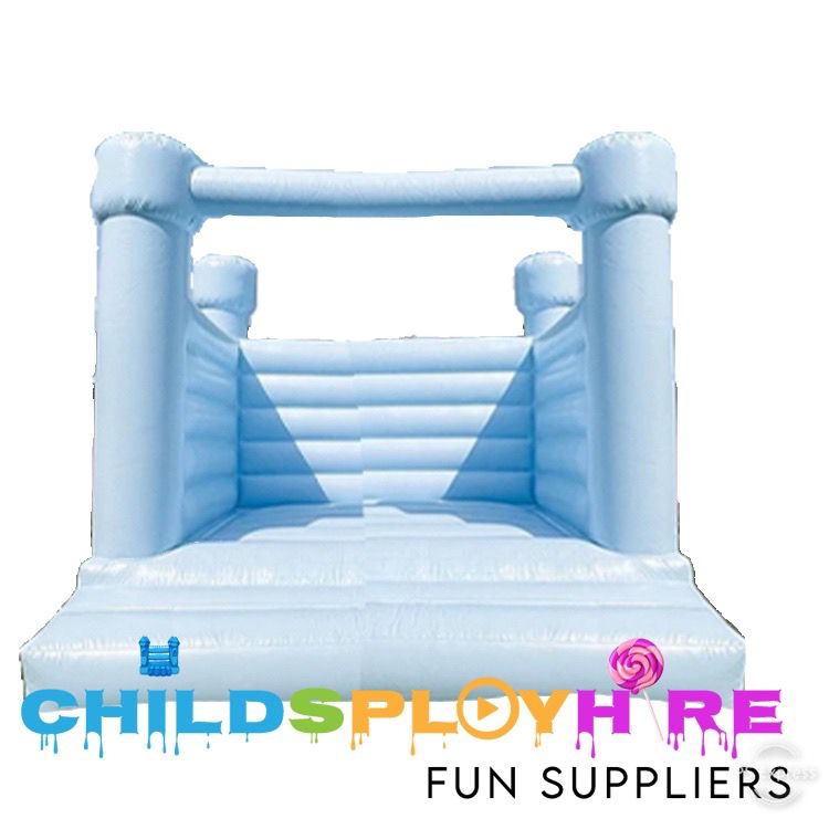 blue pastel bouncy castle