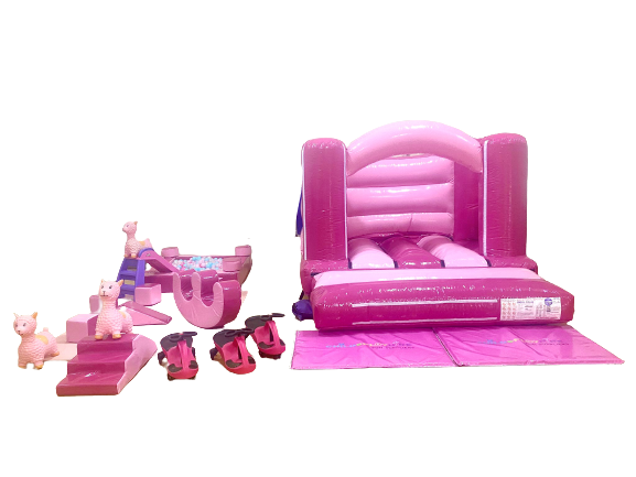 Shades of Pink Bouncy Castle Package