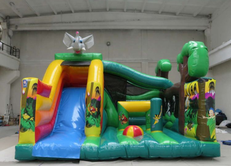 Jungle Play and Slide Bouncy Castle Multiplay