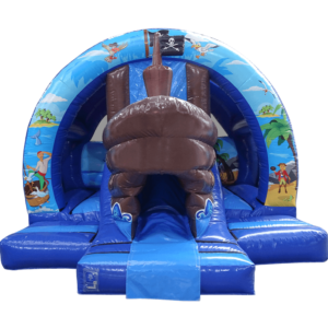 Curved Pirate Front Slide Bouncy Castle Hire