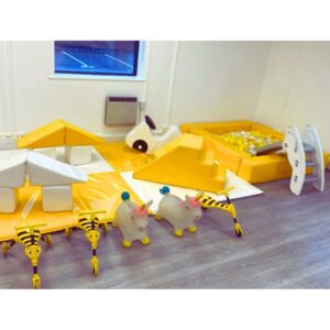 Yellow and white soft play package