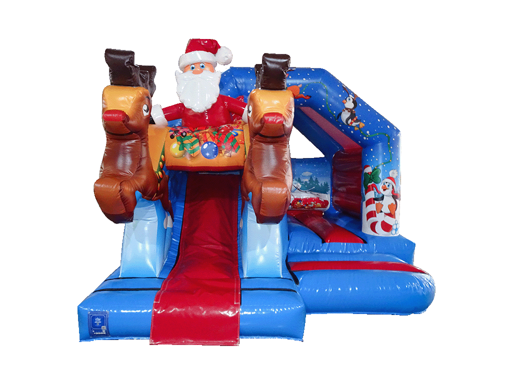 Christmas Bouncy Castle With Front Slide