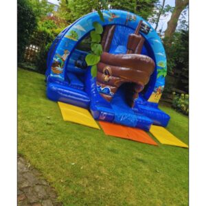 Curved pirate bouncy castle hire