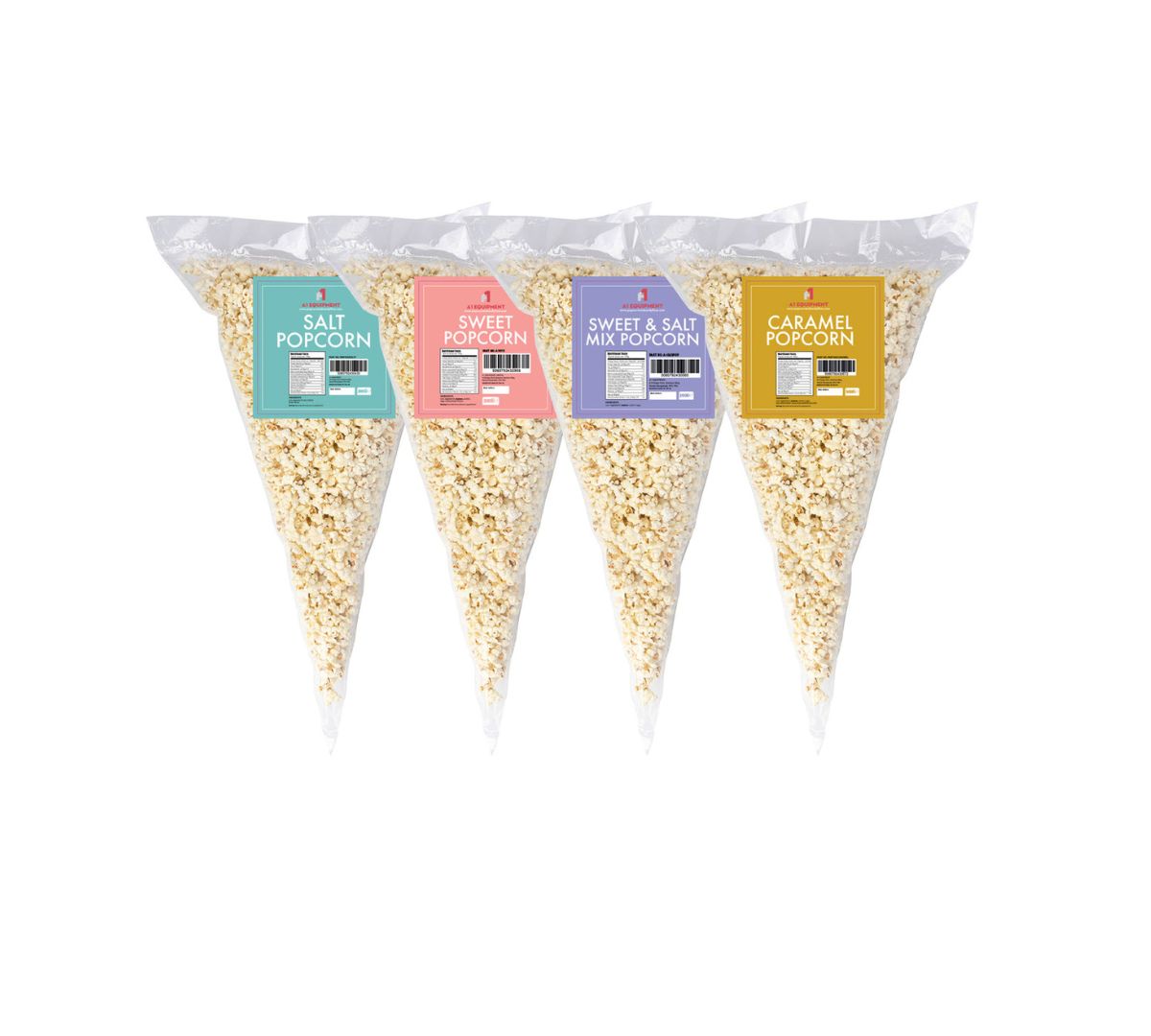 Pre Filled Popcorn Cone Bags x 300g