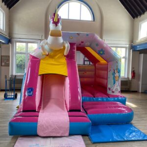 Unicorn Front Slide Bouncy Castle Hire