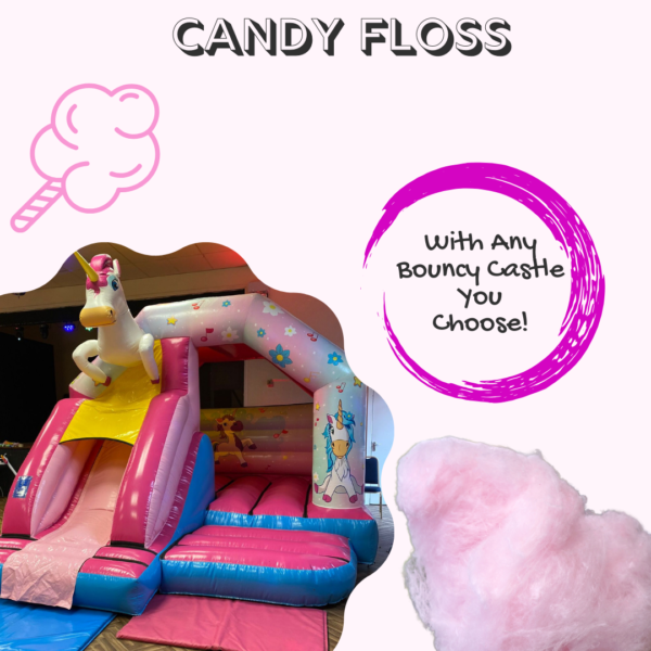 Bouncy Castle and Tubs Of Candy Floss Package