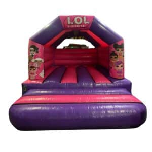 Pink and purple bouncy castle LOL surprise dolls bouncy castle
