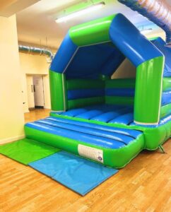 Green and blue Bouncy Castle