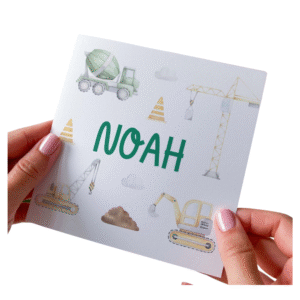 Birthday Cards Personalised Construction Birthday Card