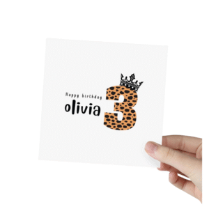 Birthday Cards Personalised Leopard Print Birthday Card