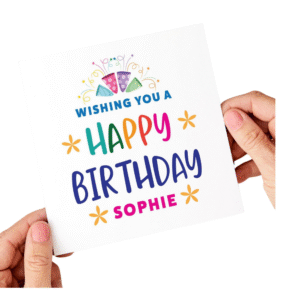 Birthday Cards Personalised Bright Happy Birthday Card