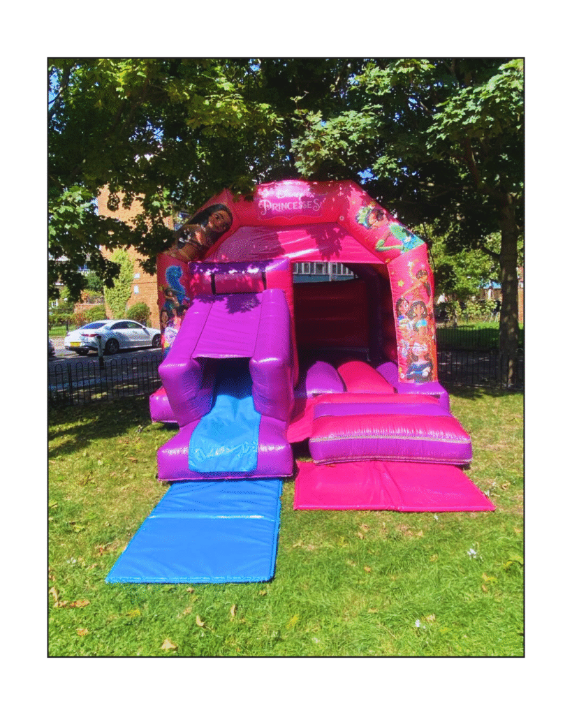Princess Front Slide Bouncy Castle Hire