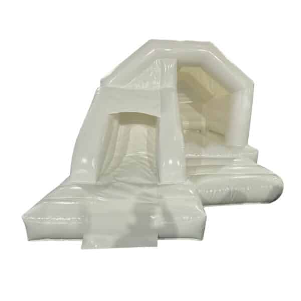 White front slide bouncy castle hire