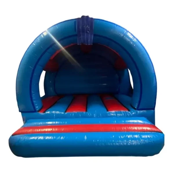 Curved Blue and Red Bouncy Castle