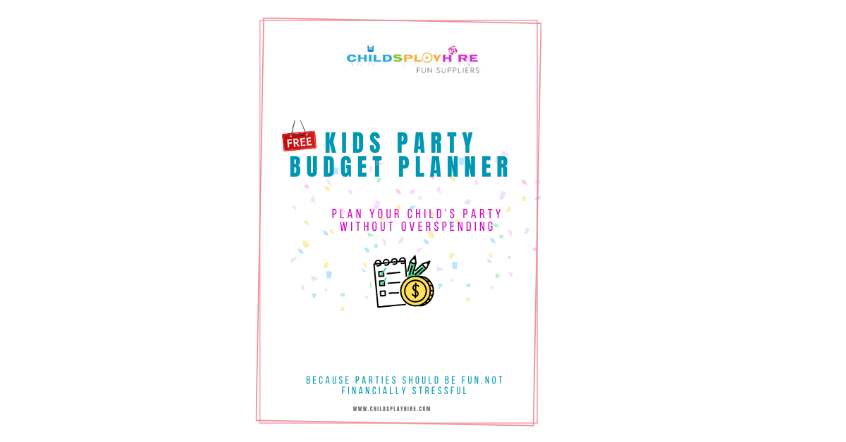 FREE Kids Party Budget Planner (Editable and Printable) Front page of the FREE Kids Party Budget Planner