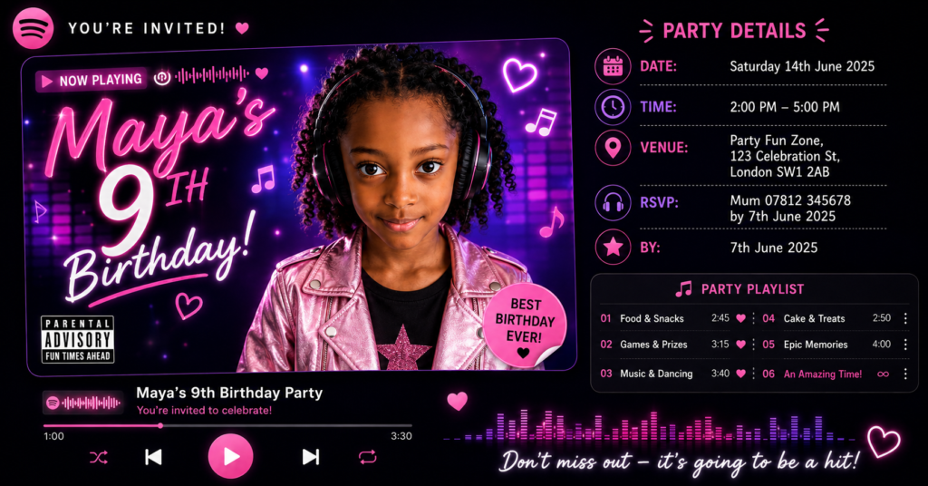 Music Invite. Image generated by AI