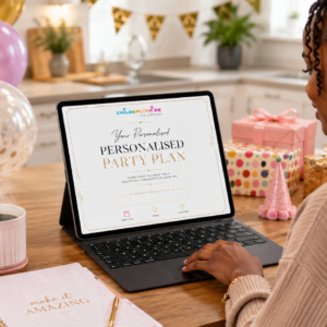Personalised Kids Party Planner. Image generated by AI