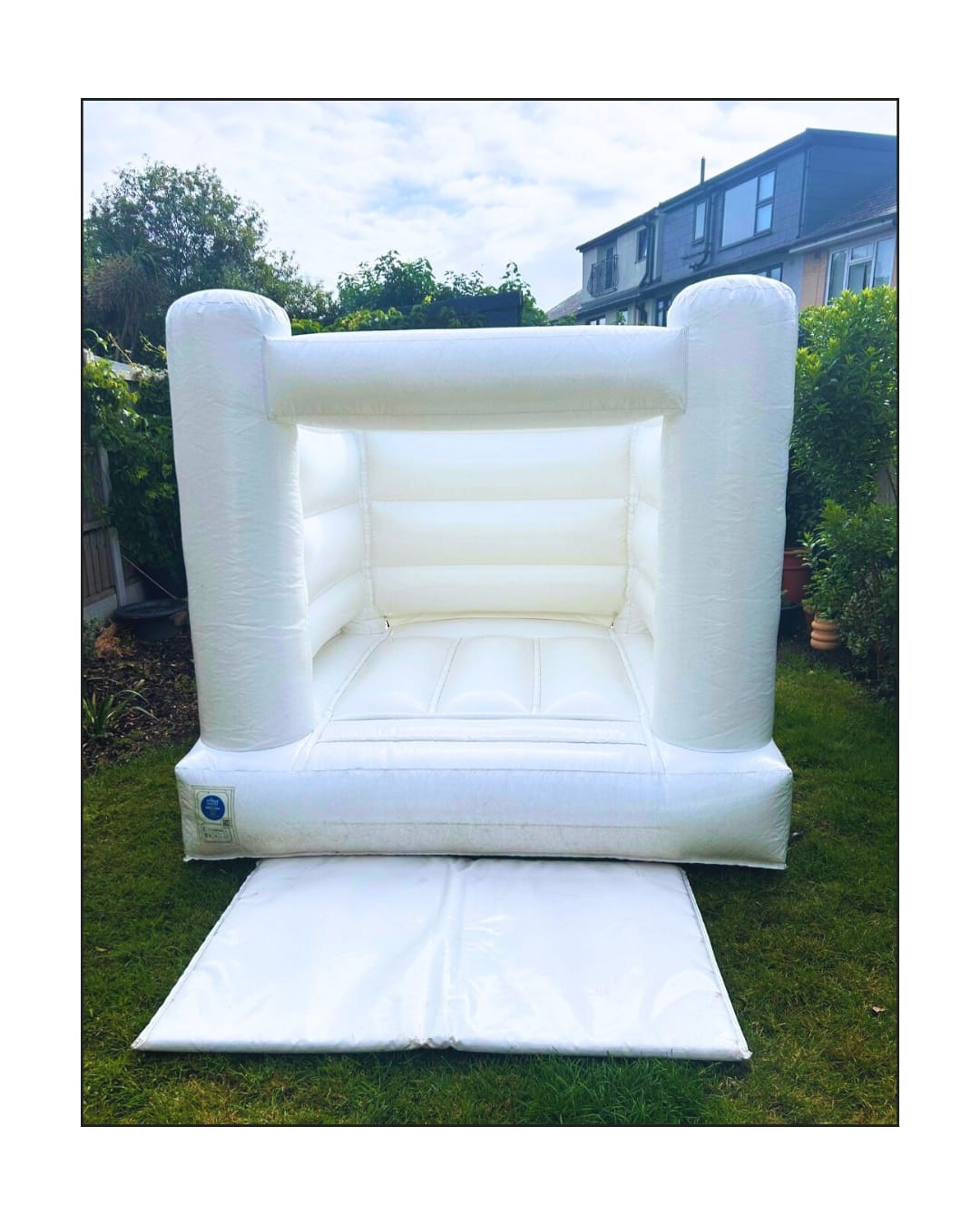 White bouncy castle hire