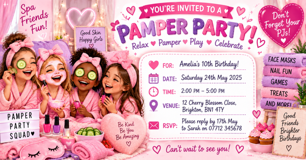 Kids Birthday Invitation Templates: 10 Fun Designs for Just £2.99