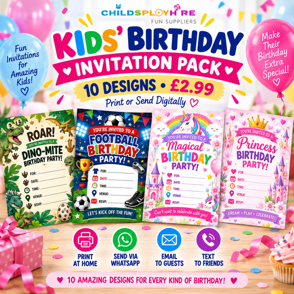 Invitations for kids parties. Image generated by AI