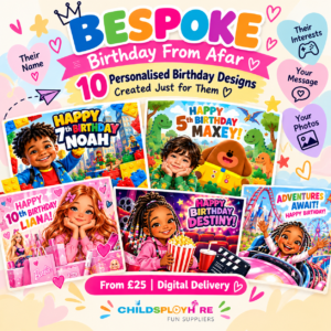 Bespoke Birthday Afar designs. Image generated by AI