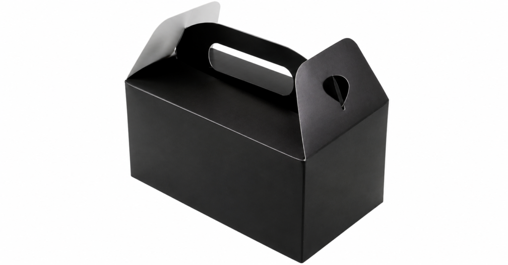 Black party box. Image generated by AI