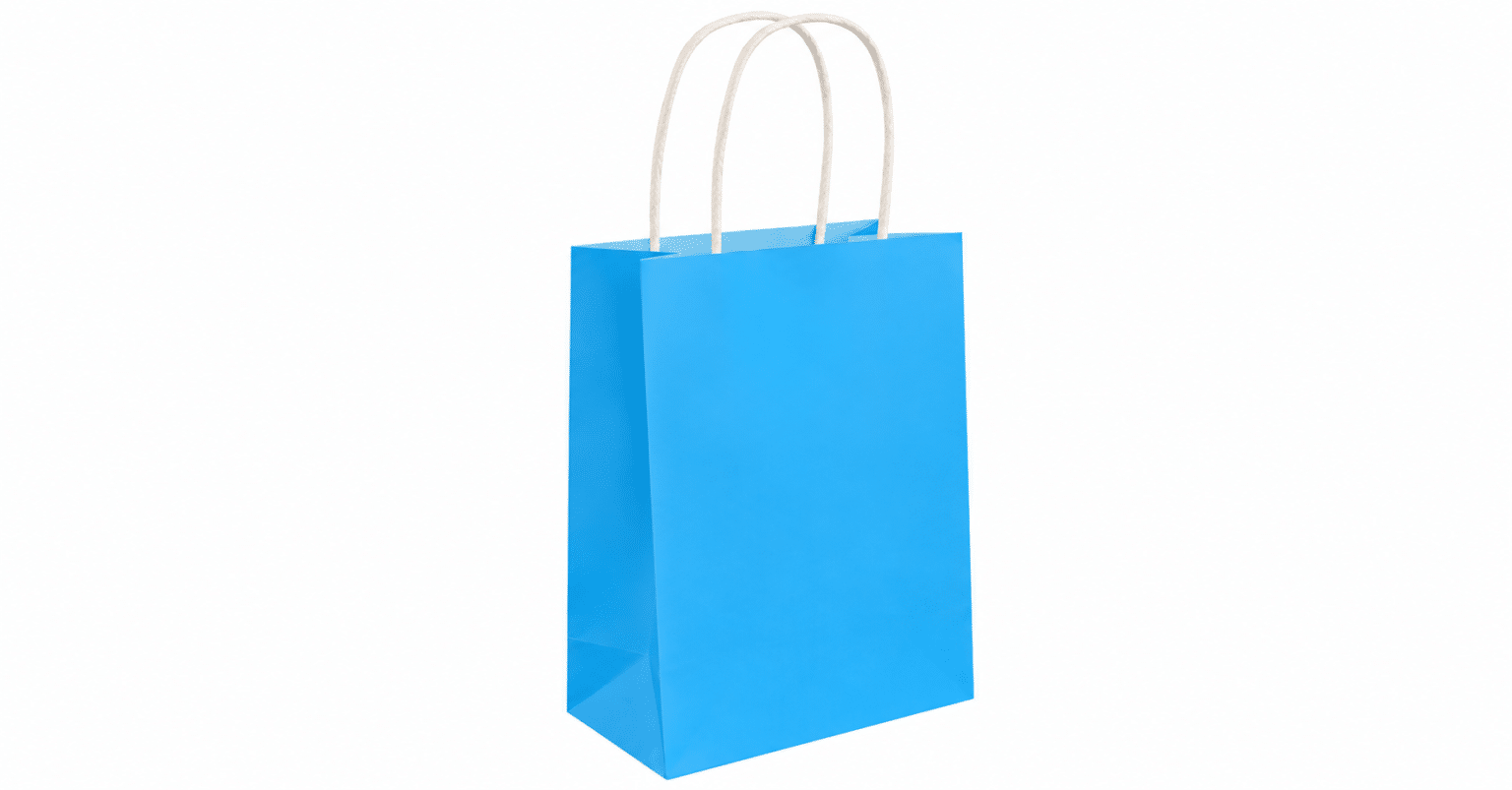 Paper Castle Neon Blue Paper Party Bags With Handles | Kids Party Bags